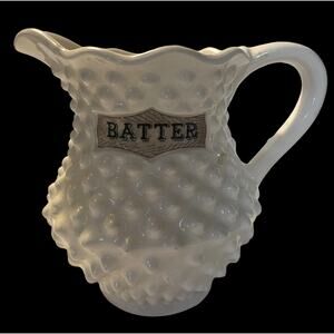 Vintage Japanese Ceramic Hobnail Pitcher Batter 1950's